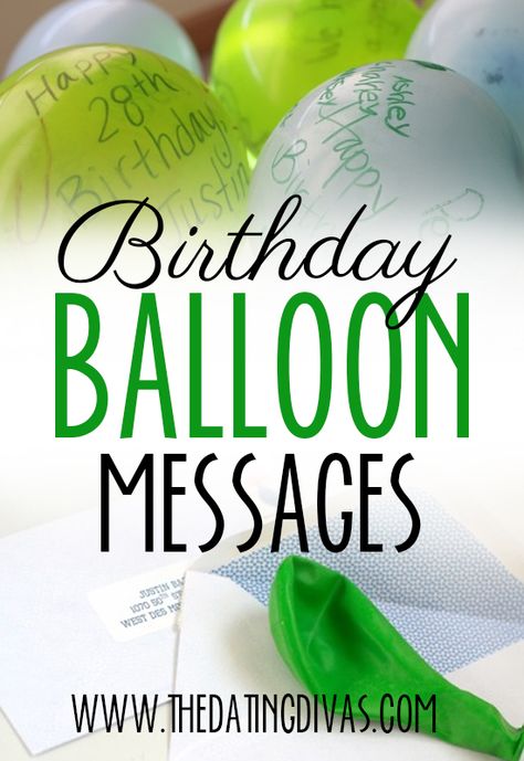 Chrissy - Updated Pinterest Pic - BalloonMessages At Home Birthday, Bunch Of Balloons, Pool Party Kids, Birthday Date, Birthday Traditions, The Dating Divas, Dating Divas, Birthday Dates, Birthday Idea