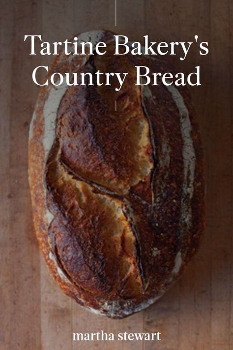 Chad Robertson, of San Francisco's legendary Tartine Bakery, prefers the time-honored technique using natural leaven for bread baking. The resulting bread boasts a thick, burnished crust, and a moist interior shot through with holes. Get the step-by-step guide where we break down how to make this delicious country bread. #marthastewart #recipes #recipeideas #howtobake #bakingtips Swiss Bread, Grand Pere, Tartine Bread, Swiss Food, Swiss Recipes, German Bread, Onion Bread, Country Bread, Ayurvedic Recipes