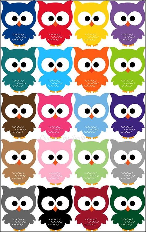 Owls Free Printable, Owl Printable, Owl Printables, Owl Theme Classroom, Owl Classroom, Owl Party, Owl Theme, Colorful Owls, Owl Crafts