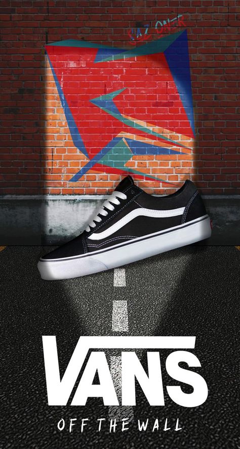 Vans Poster Design, Vans Graphic Design, Vans Poster, Art School Inspiration, Vans Art, Chanel Wallpapers, Vans Skateboard, Funny Lockscreen, Old Skool Vans