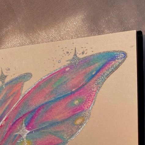 Fairy Wings Painting, Wings Painting, Fairycore Aesthetic, Fairy Coloring, December 17, Fairy Wings, Color Pencil, Fairy Core, Colored Pencil