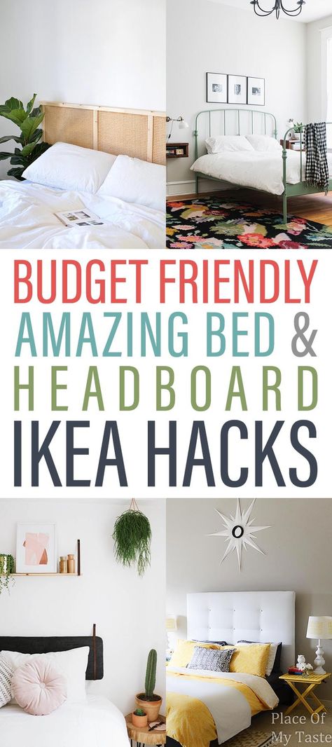 Budget Friendly Amazing Bed and Headboard IKEA Hacks  #HeadBoards #DIYHeadBoards #IKEAHeadBoardHacks #IKEAHacks #IKEA Ikea Bed Headboard Hack, Ikea Bed Hack Headboard, Diy Ikea Headboard, Ikea Hack Headboard, Headboard Ikea Hack, Classy Headboard, Bed Frame Hack, Ikea Headboard Hack, Kids Headboards