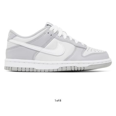 Nike Low Dunk Ps. Youth Size 11. Color Two-Toned Wolf Gray. Brand New With Box. Nike Low Dunk, Gray Nike Shoes, Pretty Sneakers, Shoes For School, Preppy Shoes, Pretty Shoes Sneakers, All Nike Shoes, Kids Running Shoes, Youth Shoes