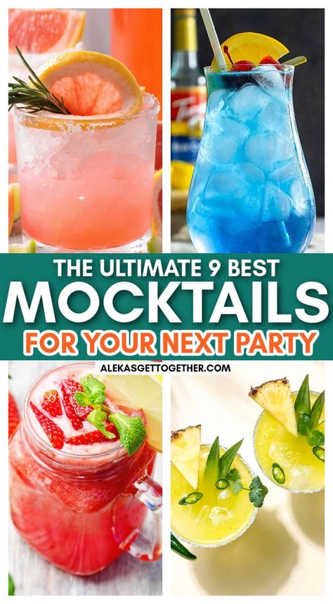 Best Mocktail, Summer Mocktail Recipes, Best Mocktails, Easy Mocktails, Easy Mocktail Recipes, Virgin Drinks, Mocktail Drinks, Alcohol Free Drinks, Mocktail Recipes