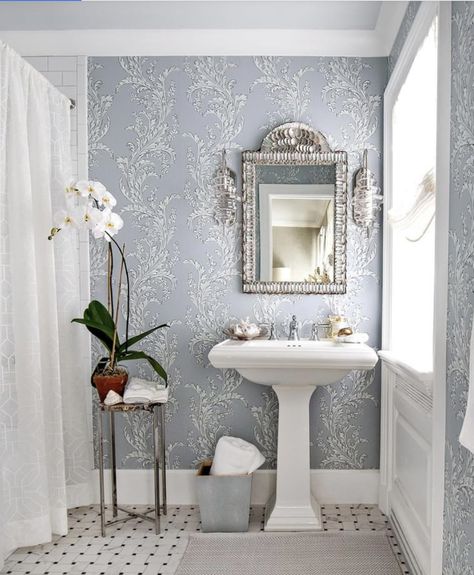 Powder Room Remodel, Powder Room Decor, Powder Room Design, Bathroom Design Decor, Powder Rooms, Bathroom Remodel Designs, Colour Pattern, Bathroom Inspiration Decor, Dream Bathrooms