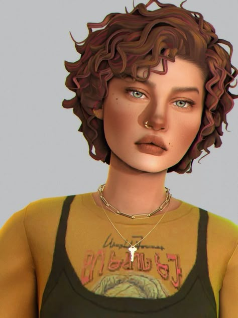 Sims 4 Curly Hair, Mod Hair, The Sims 4 Pc, Pelo Sims, Sims 4 Mm Cc, Sims 4 Body Mods, Tumblr Sims 4, Sims 4 Mm, Sims 4 Characters