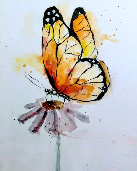 Monarch Butterfly. Monarch Butterfly Watercolor Paintings, Butterfly Drawing Watercolors, Watercolor Butterfly Painting, Monarch Watercolor, Butterfly Textiles, Watercolor Art Butterfly, Monarch Butterfly Drawing, Watercolor Hummingbirds, Monarch Butterfly Watercolor