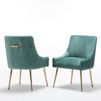 Wayfair | Velvet Kitchen & Dining Chairs You'll Love in 2022 Velvet Side Chair, Velvet Dining Chair, Kitchen Chair, Espresso Bar, Mid Century Dining Chairs, Living Room Green, Fabric Dining Chairs, Velvet Dining Chairs, Green Chair