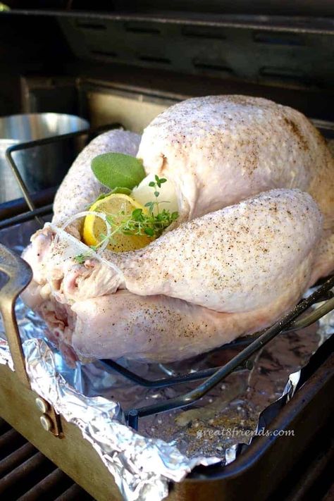 How to Cook a Whole Turkey on the Grill! - Great Eight Friends Mayonnaise Rub For Turkey, How To Cook A Turkey With Mayo, Mayonnaise On Turkey, Turkey Recipes Mayonaise, Turkey Recipes With Mayonnaise, Mayo Rubbed Turkey, Mayo Turkey Rub, Turkey Mayo Rub, Turkey With Mayo Rub