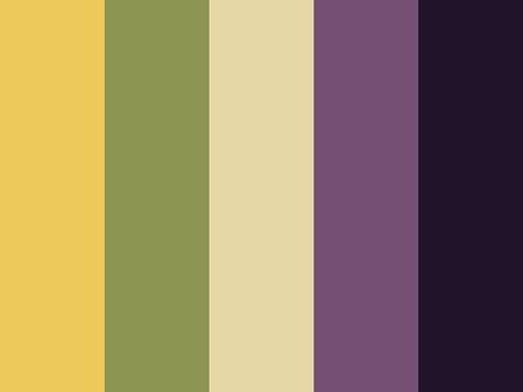 Purple And Yellow Palette, Drawing Palette, Fashion Color Palette, Prairie Fashion, Pandora Purple, Flat Color Palette, Colour Pallets, Green Hearts, Color Design Inspiration