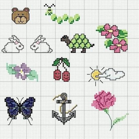 Cross Stitch Boards, Tiny Cross Stitch, Cross Stitch Kitchen, Cross Stitch For Kids, Hama Bead, Butterfly Cross Stitch, Small Cross Stitch, Pola Kristik, Mini Cross Stitch