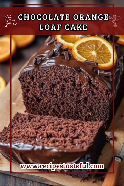 This delightful Chocolate Orange Loaf Cake combines the rich flavors of chocolate with the zesty freshness of orange, creating a moist and delicious treat perfect for any occasion. Gelato Cake, Candy Pie, Orange Loaf, Orange Loaf Cake, Chocolate Loaf, Chocolate Loaf Cake, Orange Chocolate, Fruit Compote, Leftover Cake