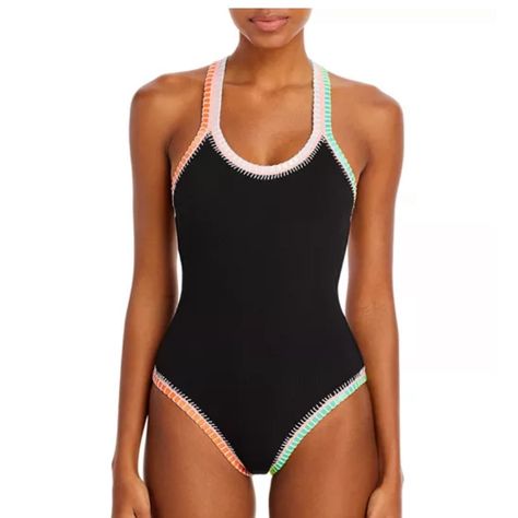 Bloomingdale’s Platinum Ribbed Crochet One Piece New Brand New With Tags $300 Very Short Dress, Backless Swimsuit, Deep Plunge, Monokini Swimsuits, Cap Dress, Swimsuits Halter, Crochet Trim, One Piece For Women, Plus Size Swimwear