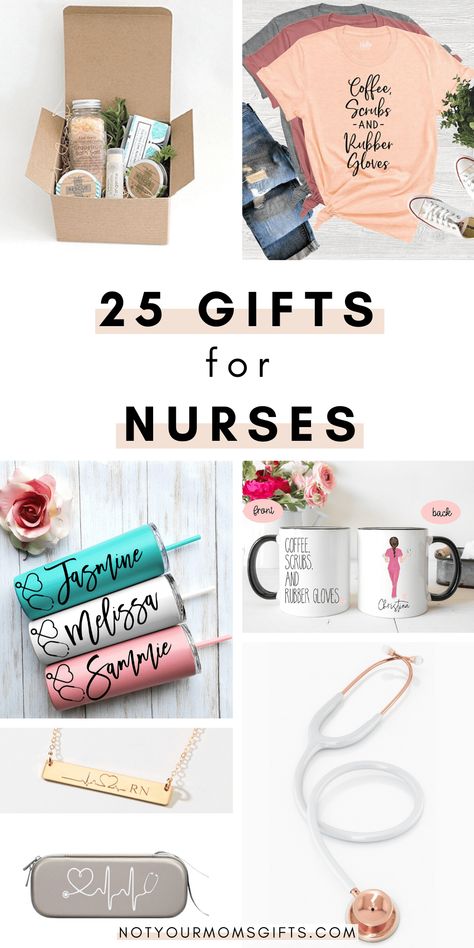 Nurses work their BUTTS off and they totally deserve some love, especially during this pandemic! These ways to thank nurses are 100% nurse-approved - any nurse would LOVE these ways to say thank you to nurses! If you're looking for how to thank a nurse, look no further. These ideas make amazing graduation gifts for nurses + gifts for nurses appreciation! #waystothanknurses #giftsfornurses #nurseappreciation notyourmomsgifts.com Nursing Teacher Gifts Ideas, Gifts For Pediatric Nurses, Nurse’s Week Gift Ideas, Nursing Gifts Ideas, Nurses Week Gifts Staff Appreciation, Graduate Nurse Gifts, Nursing School Graduation Gift Ideas, Nurses Week Gift Ideas Diy Cricut, Gift Ideas For Nursing Students