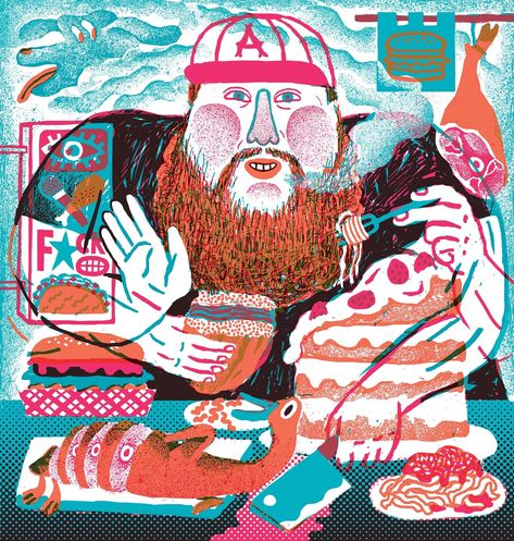 Joohee Yoon, Amber Vittoria, Action Bronson, Monochromatic Art, Sketching Techniques, Hip Hop Art, Cool Books, Editorial Illustration, Children's Book Illustration