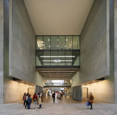 Stanton Williams, Hufton + Crow · New University of the Arts London Campus for Central Saint Martins at King's Cross Stanton Williams, World Architecture Festival, Campus Design, Music Museum, Rem Koolhaas, Sports Arena, Lobby Design, College Design, Central Saint Martins