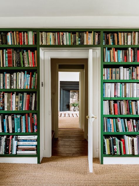 Floor To Ceiling Bookshelves, Paint And Paper Library, Inglenook Fireplace, London Flat, London House, Grand Homes, En Suite Bathroom, House Garden, Home Library