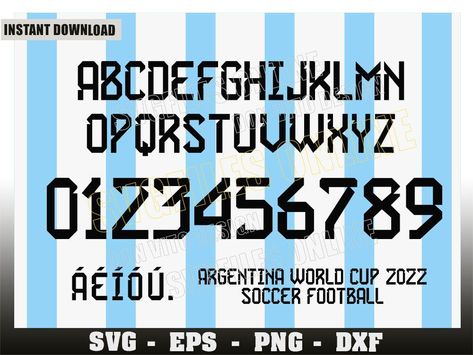 Get high-quality football jersey fonts for your team's uniforms at affordable prices Football Numbers Font, Jersey Numbers Font, Monogram Letters Font, Font Jersey, Argentina Jersey, Football Fonts, Jersey Font, Free Monogram Fonts, Football Logo Design