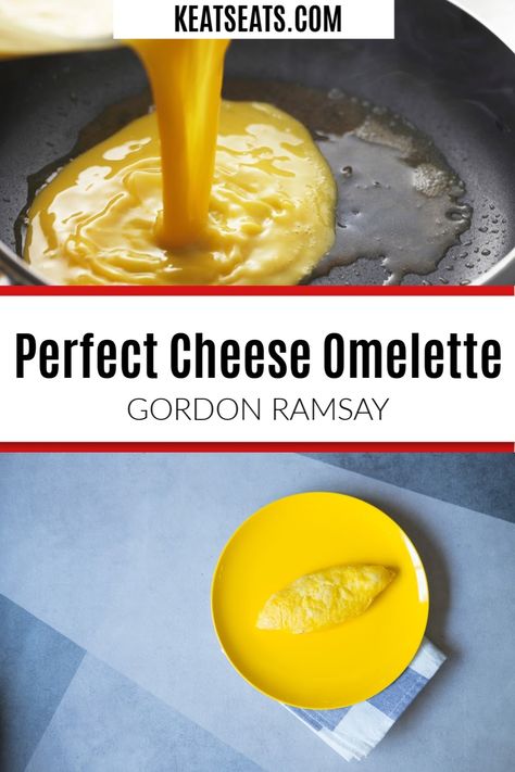 Gordon Ramsay's perfect cheese omelette breakfast recipe. A healthy breakfast recipe made from a few wholesome ingredients. This keto diet recipe is the ultimate creamy and cheesy egg omelette. Eggs, fresh cheese, and butter makes this the perfect omelette. Quick and easy breakfast recipe. #breakfast #healthybreakfast #keto #ketodiet #eggs #breakfastrecipes Omelette Recipe Breakfast, Gordon Ramsay Home Cooking, Cheese Omelette Recipe, Omelette Breakfast, Perfect Omelette, Omelette Recipe Easy, Family Favorite Recipes, Breakfast Omelette, Egg Omelette