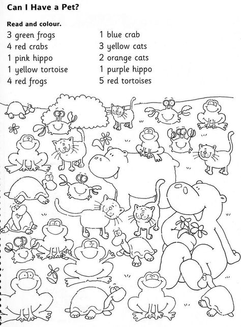 1st Grade Worksheets - Best Coloring Pages For Kids Ingles Kids, English Worksheets For Kindergarten, School Material, Animal Worksheets, Kids English, 1st Grade Worksheets, English Activities, School Worksheets, Color Worksheets