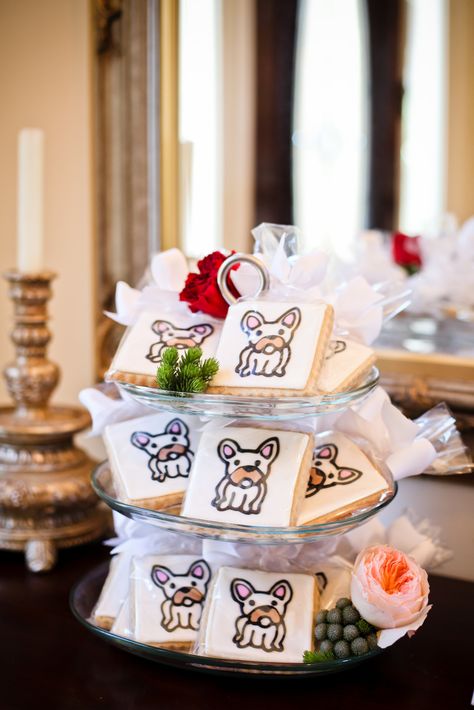 French bulldog bridal shower cookies | TrueBlu | Love Ya Jess Photography Bridal Shower Sweets, Bridal Shower Cookies, Modern Bridal Shower, Shower Cookies, Modern Bridal, Love Ya, Party Inspiration, Wedding Shop, Baby Boy Shower