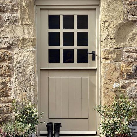 A day of tidying up the garden here 🍂 it looks as though it’s the last day of decent weather before rain sets in for the foreseeable?! Happy Sunday x #snowberries #heather #farrowandball #Regram via @www.instagram.com/p/CURlXChqlTj/ English Country Cottage, Stone Cottages, Cottage Door, Casa Country, Stable Door, Cottage Exterior, External Doors, Stone Cottage, Exterior Stone