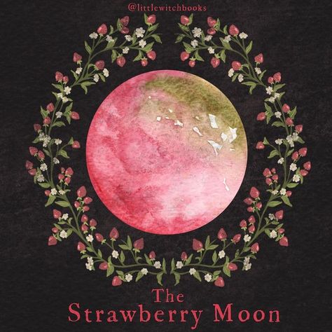 Full Strawberry Moon, Strawberry Moon, Lucky Plant, Strawberry Moons, Up To The Sky, Witch Books, Super Moon, Moon Lovers, The Full Moon