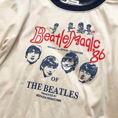 f670ef5d2d6bdf8f29450a970494dd64desc51334500ri Beatles Shirt, Japanese Hoodie, Beatles Tshirt, Mode Hippie, Harajuku Outfits, Vintage Clothing Stores, Fits Clothes, Aesthetic Outfits, Aesthetic Fashion