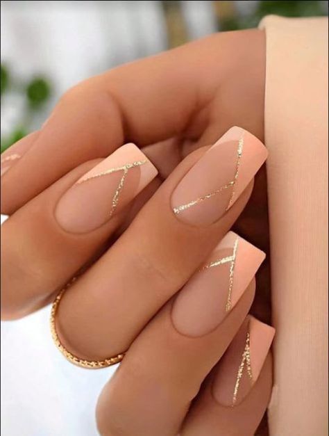 Halloween Acrylic Nails, Square Nail Designs, Nude Nail Designs, Geometric Nail, Neutral Nails, Fancy Nails, Cute Acrylic Nails, Nude Nails, French Nails