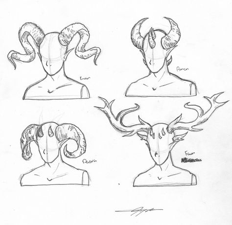 Demon Horns Drawing, Horns Drawing, Demon Horns, Concept Art Drawing, Creature Concept Art, Anime Drawings Tutorials, Art Tutorials Drawing, Sketchbook Art Inspiration, Drawing Base