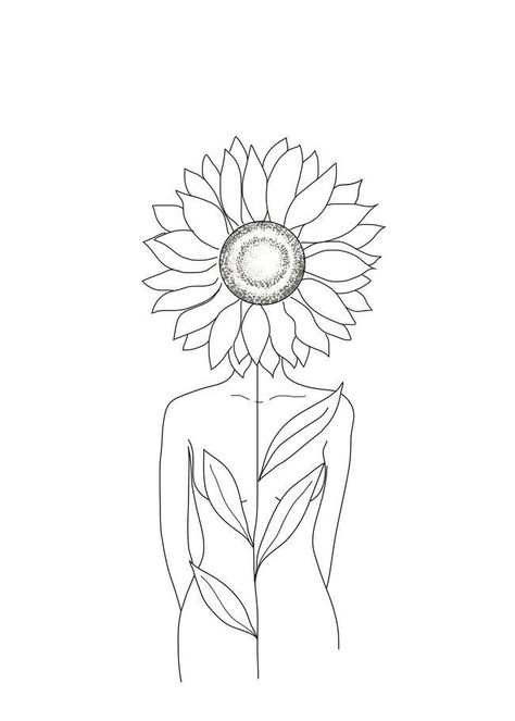 Minimalistic Line Art, Hiking Design, Line Art Flowers, Sunflower Drawing, Minimalist Drawing, Soyut Sanat Tabloları, Pola Sulam, Outline Art, 자수 디자인