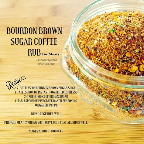 Brown Sugar Coffee, Homemade Dry Mixes, Coffee Rub, Pork Entrees, Diy Mixes, Dry Rub Recipes, Seasoning Blends, Meat Rubs, Homemade Mixes