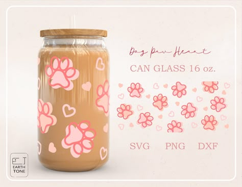 Dog Mom Glass Cup, Dog Mom Cup, Cup Wrap Svg, Cricut Projects Easy, Cricut Templates, Cricut Supplies, Adobe Photoshop Design, Cup Wraps, Layered Vinyl