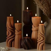 Ribbed Candles, Bathroom Brown, Pillar Candle Decor, Candle Modern, Aesthetic Candle, Candles Aesthetic, Decorative Candles, Aesthetic Bathroom, Aesthetic Candles