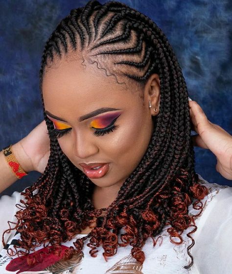 Latest Conrows Lines And Braids, Straightback Braids With Design, Lastest Style For Braids 2022, New Braid Styles 2022, Straight Up Braids African 2022, Trending Black Hairstyles Braids, Trending Hairstyles 2022, Trending Braids 2023, Latest Hair Braids Styles 2023