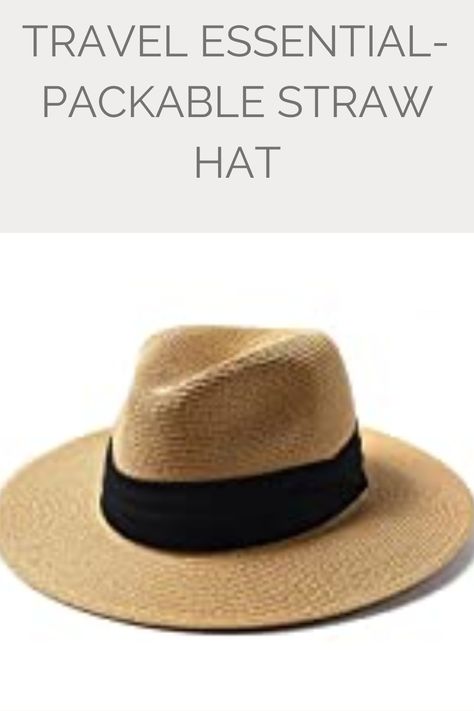 Panama Hat Sun Hats for Women Men Wide Brim Fedora Straw Beach Hat- Every woman needs a great packable hat for travel! I rated this hat 5 stars on Amazon. A great quality hat without a big investment! Love the shading and the size! #travelproducts #travelgear #cruiseoutift #beachhat *As an Amazon Associate I earn from qualifying purchases* Straw Beach Hat, Packable Hat, Straw Hat Beach, Wide Brim Fedora, Sun Hats For Women, Quality Hats, Beach Hat, Brim Hat, Summer Hats