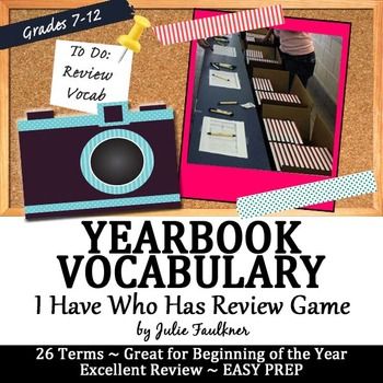 Build vocabulary skills associated with creating a yearbook in a journalism class.Middle, High, or College | Yearbook Vocabulary Lesson Yearbook Class Activities, Yearbook Classroom Decorations, Yearbook Assignments, Journalism Design, Yearbook Committee, Teaching Yearbook, College Yearbook, Yearbook Inspiration, Middle School Yearbook