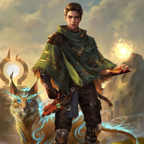 Dnd Druid, Fantasy Portraits, Human Male, Dnd Art, D&d Dungeons And Dragons, Animal Companions, Dungeon Master, Dnd Characters, Fantasy Character Design