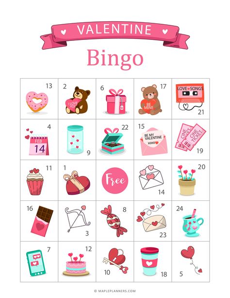 These Free Valentine Bingo Printable cards are colorful and fun to play. Valentine Bingo Free Printable, Bingo Printable Free, Bingo Cards To Print, Free Bingo Cards, Valentine Bingo, Bingo For Kids, Valentines Games, Bingo Cards Printable, Valentine's Day Printables