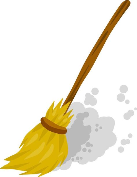 Broom. Drawing besom. Retro cleaning tool. Wooden stick. Household chores. Dust and dirt. Cartoon flat illustration Broom Drawing, Bed Vector, Dress Vector, Illustration Advertisement, Man Vector, Toy Horse, Household Chores, Flat Illustration, Pattern Drawing