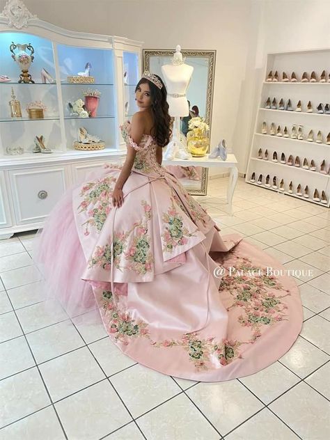 Baby pink quinceanera dresses