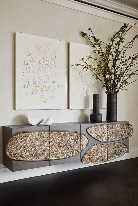 Sideboard Ideas, Luxury Console Table, Room Divider Shelves, Luxury Console, Console Table Decorating, Table Decor Living Room, Sideboard Tv Unit, Display Furniture, Living Styles