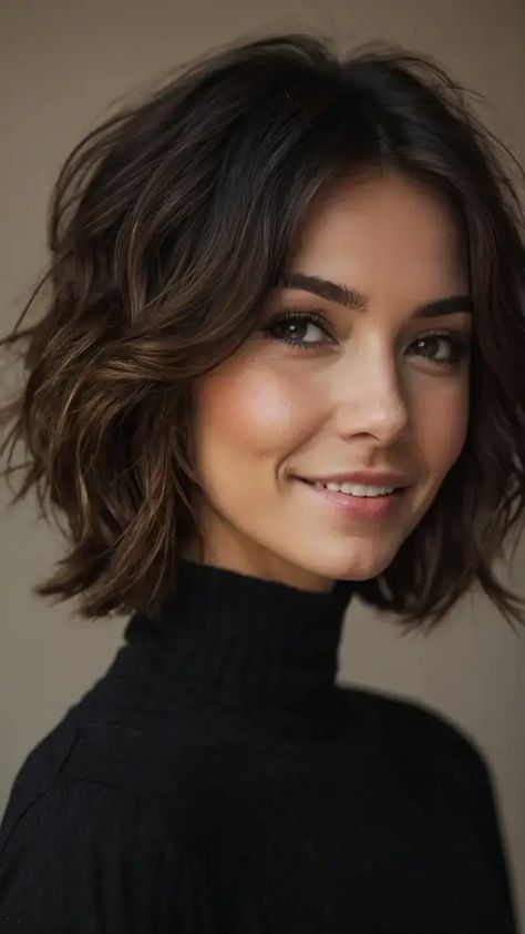 The Fringe Benefits: 15 Short Hair Cuts for Women Who Love Bangs - TecArticles Women's Medium Length Haircut, Haircuts With Bangs Round Face, Short Hairstyle For Thinner Hair, Short Hairstyle Round Face, Short Hair Cuts For Women Thinner Hair, Short Medium Length Haircut, Short Cut Hair, Bobs For Round Faces, Rambut Brunette