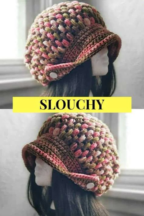 Crochet Hats Free Pattern Ladies, Slouch Hat Pattern, Crochet Apparel, Slouchy Hat Pattern, Crochet Adult Hat, Crochet Terminology, Crochet Slouch Hat, Crochet Slouchy Hat, Accessories Crochet