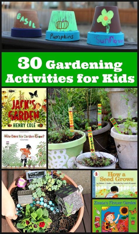 Children's Garden Guide and 30 fun garden activities, science ideas, plant activities and garden crafts for preschool, elementary & families! Gardening Activities For Kids, Gardening Activities, Garden Crafts For Kids, Preschool Garden, Plant Activities, Backyard Garden Diy, Garden Activities, Things To Try, Crafts Preschool