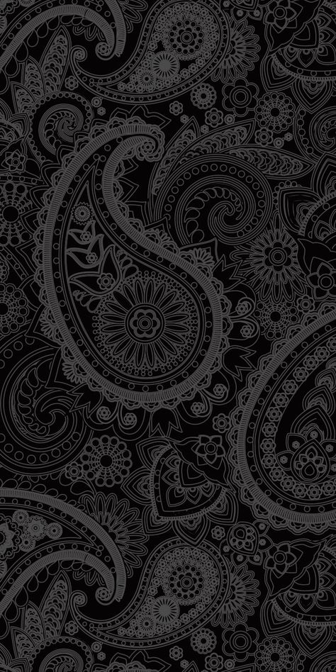 Dark Paisley Wallpaper, Black Paisley Wallpaper, Black And White Wallpaper 4k, 4k Black Wallpaper, Black Wallpaper 4k, Iphone Background Art, Paisley Background, Abstract Wallpaper Design, Texture Graphic Design