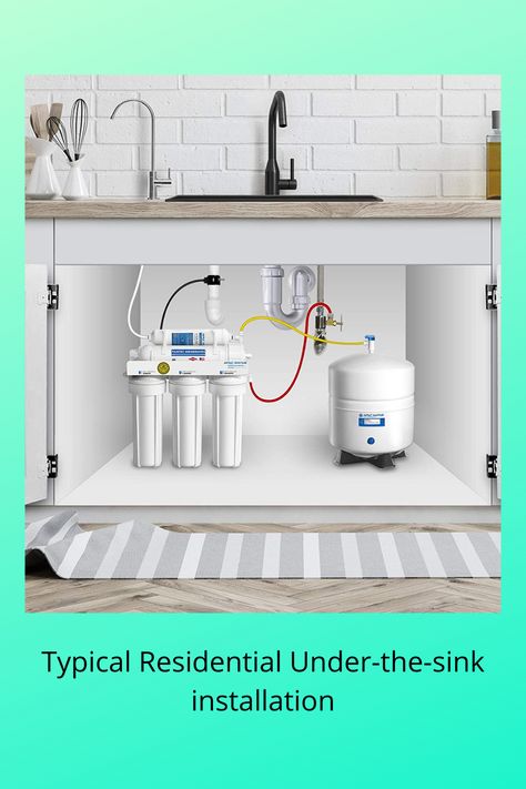 Most installs are fairly easy to do, depending on how much room there is under-the-sink Water Purifier Design, Kitchen Organiser, Aqua Design, Home Water Filtration, System Kitchen, Reverse Osmosis Water Filter, Above Sink, Ro Water Purifier, Water Filter System