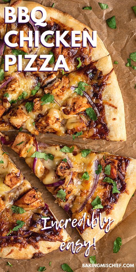 Memphis Bbq Sauce, Homemade Pizza Crust Easy, Bbq Chicken Pizza Recipe, Best Bbq Chicken, Chicken Pizza Recipe, Memphis Bbq, Barbecue Chicken Pizza, Easy Bbq Chicken, Chicken Pizza Recipes