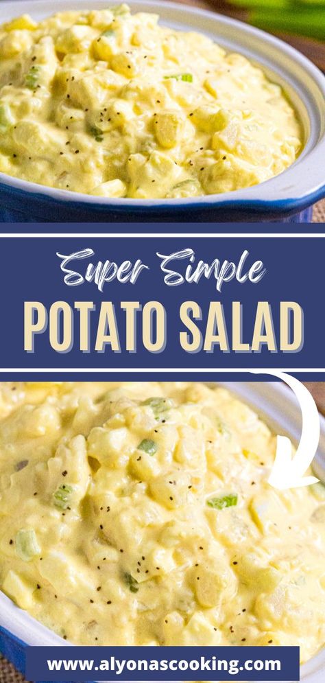 Easiest Potato Salad, Potato Salad Sauce, Quick Easy Potato Salad, Whipped Potato Salad, Potatoe Salad For A Crowd, Cooked Dressing For Potato Salad, Cooked Potato Salad Dressing Recipe, Potato Salad For Large Crowd, Canned Potato Salad Recipe