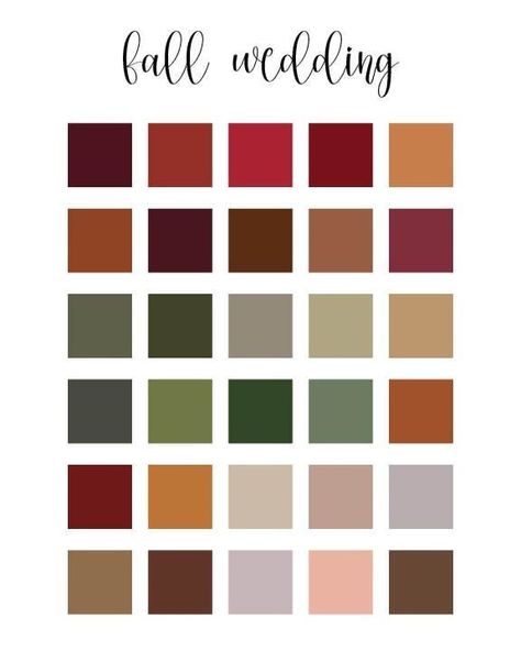 November Wedding Colors, Fall Color Pallet, September Wedding Colors, Color Palette Procreate, Procreate Palette, Fall Wedding Color Schemes, Wedding Color Pallet, Fall Wedding Color Palette, Procreate Color Palette